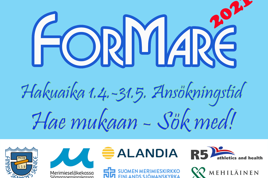 Sjöfartens arbetshälsoprogram ForMares ansökningsannons