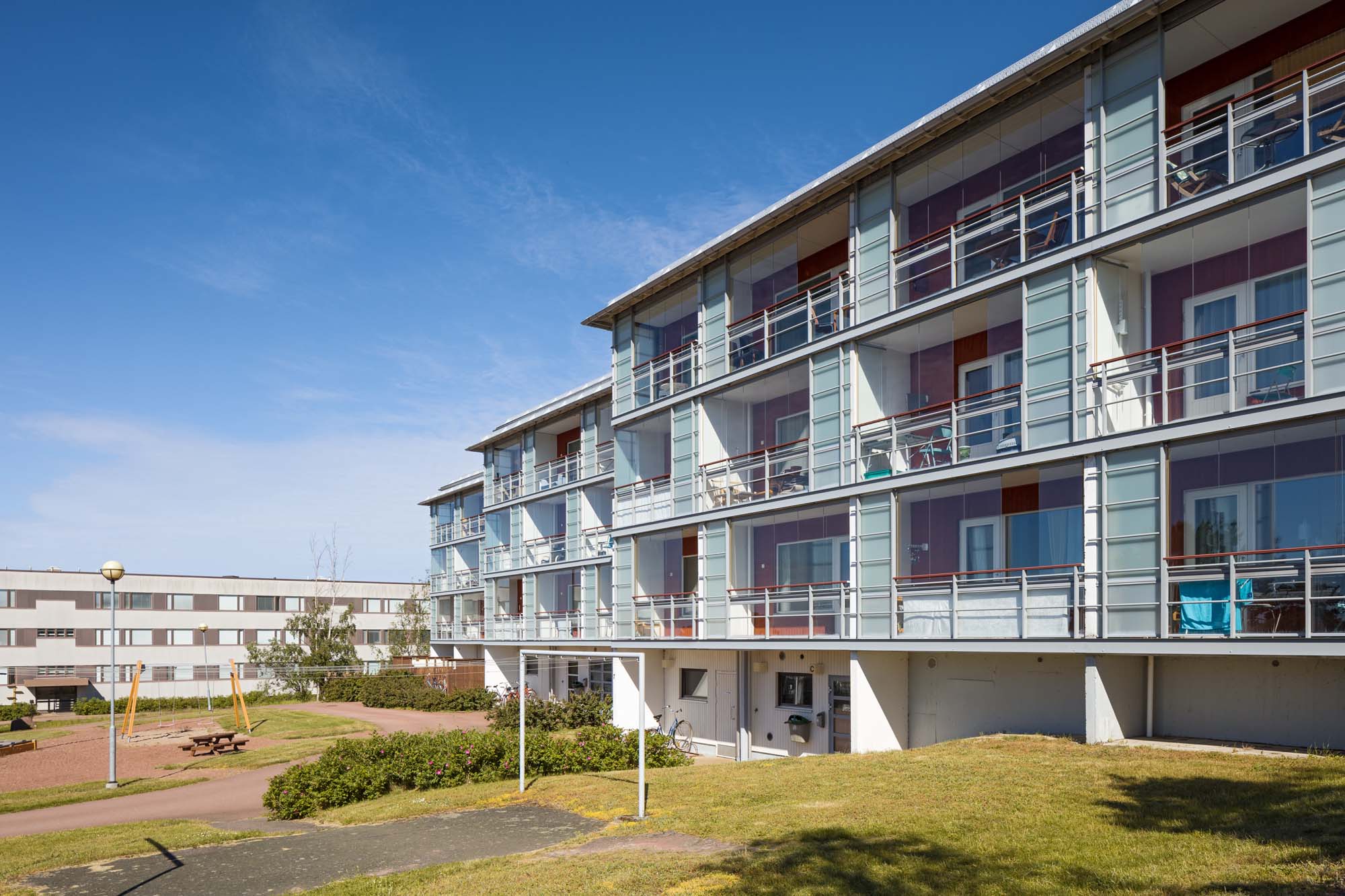Fasaden av Bab Slupen i Mariehamn